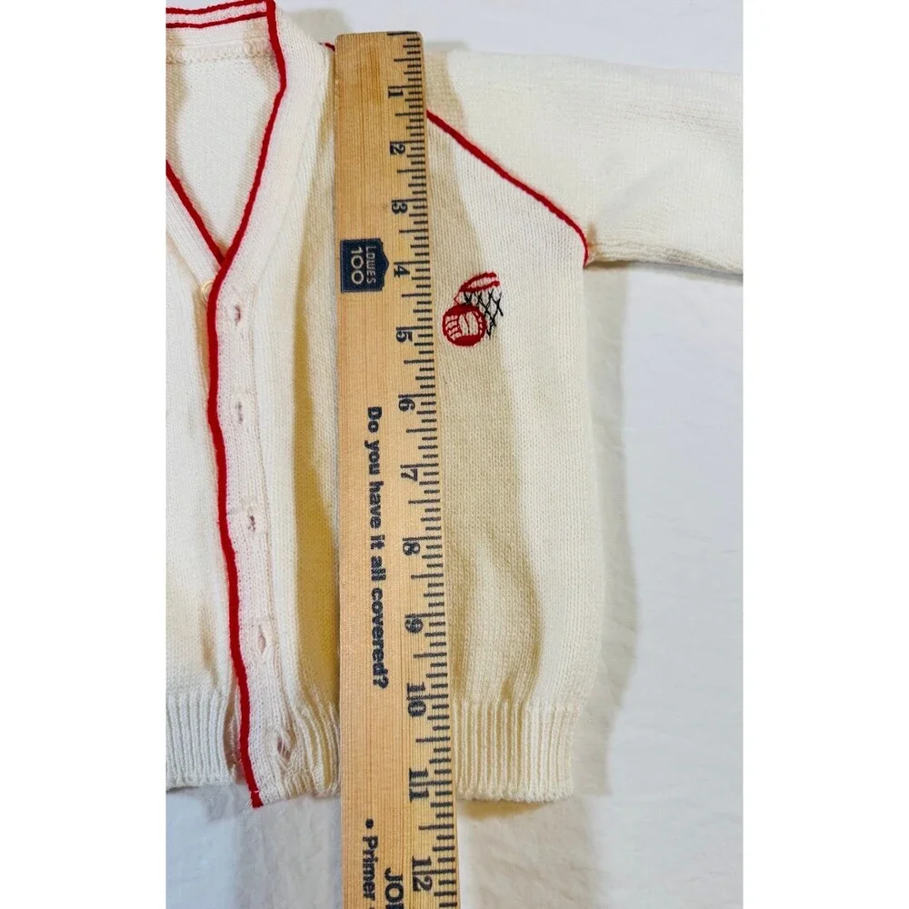 NWT Deadstock Basketball Knit Baby Sweater, size 12 mo